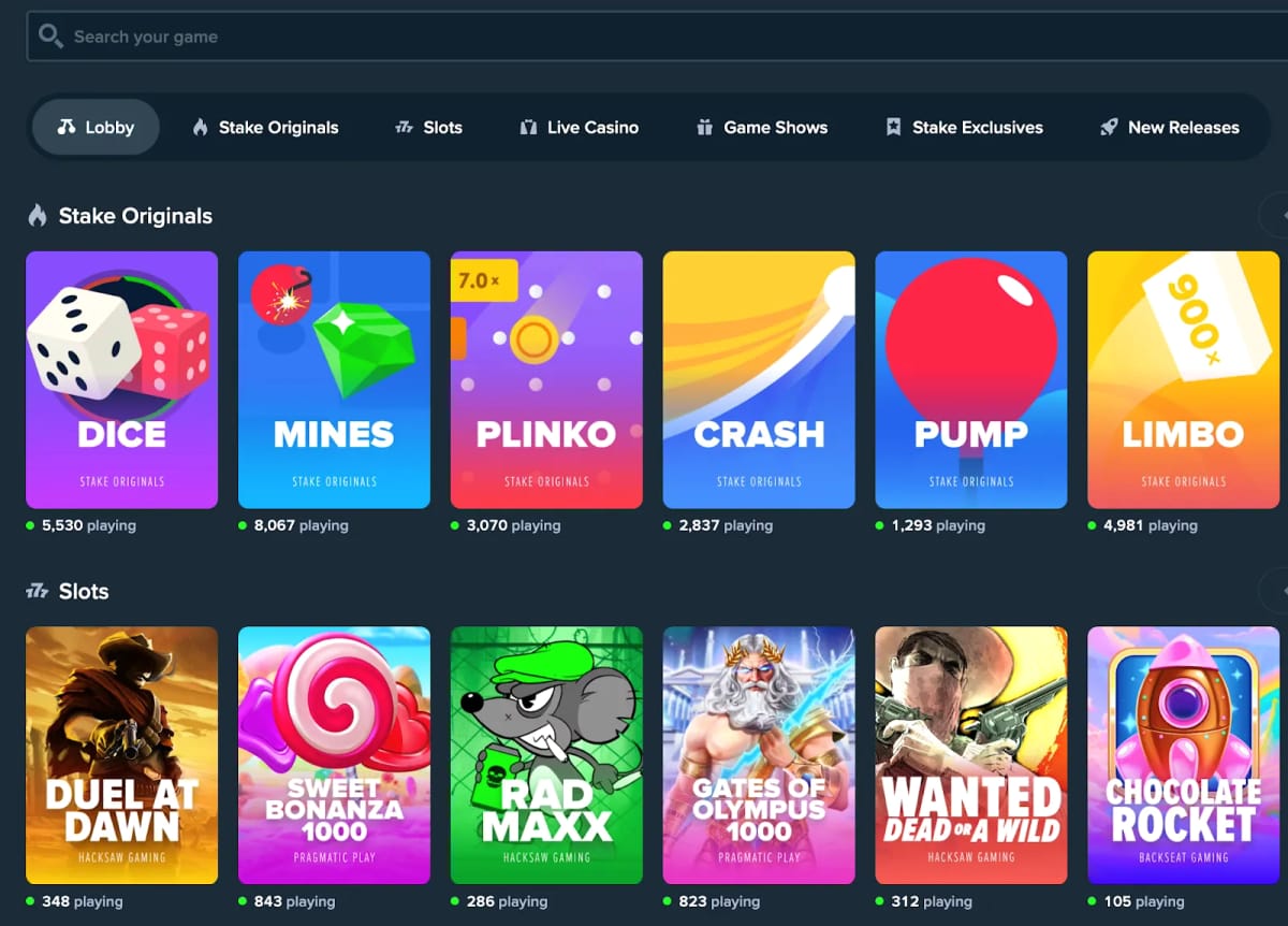 Fornitori di giochi MyStake Casino