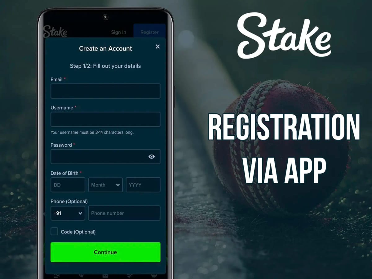 Registrazione MyStake casino tramite app